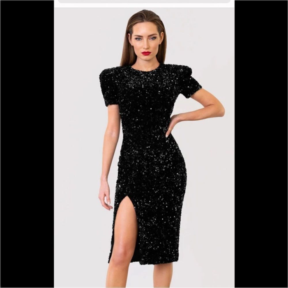 Helsi Yanira black sequin dress